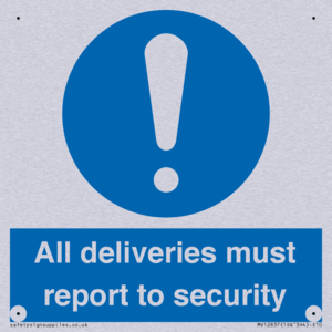 All deliveries must report to security